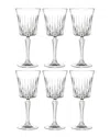 Barski European Crystal Like Glass Goblet Wine Glasses Set Of 6 In Clear