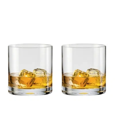 Barski European Glass Double Old Fashioned Tumblers -  Set Of 2 Glasses - 14 Oz- Made In Europe In Clear