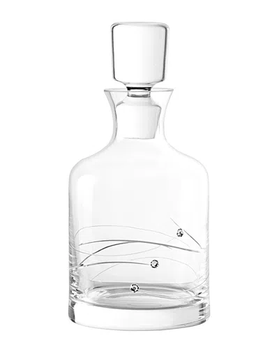 Barski European Handmade Glass Sparkle Swarovski Whiskey Decanter In Clear