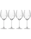 Barski European Handmade Lead-free Crystalline Swarovski Sparkle Red Wine Glasses Set Of 4 In Clear