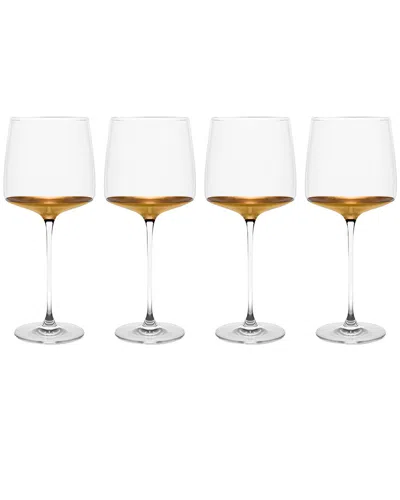 Barski European Handmade Lead-free Crystalline Wine Goblets Set Of 4 In Clear