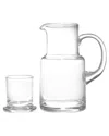 Barski European Lead-free Crystalline 2 Pc Water Set Bedside Carafe & Tumbler In Clear