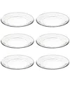 Barski European Lead-free Crystalline Dinner Plates Set Of 6 In Clear
