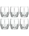 Barski European Lead-free Crystalline Double Old Fashioned Tumblers 13 Oz. Set Of 6 In Clear