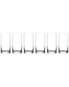 Barski European Lead-free Crystalline Highball Tumblers Set Of 6 In Clear
