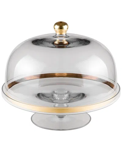 Barski European Lead-free Crystalline Cake Stand & Dome In Clear
