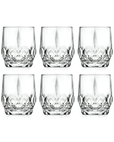 Barski European Lead-free Crystalline Double Old Fashioned Tumblers 13 Oz. Set Of 6 In Clear