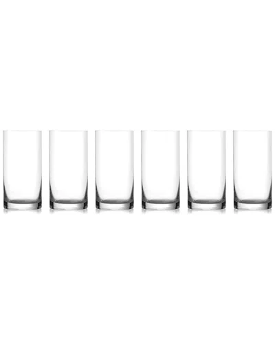 Barski European Lead-free Crystalline Highball Tumblers Set Of 6 In Clear