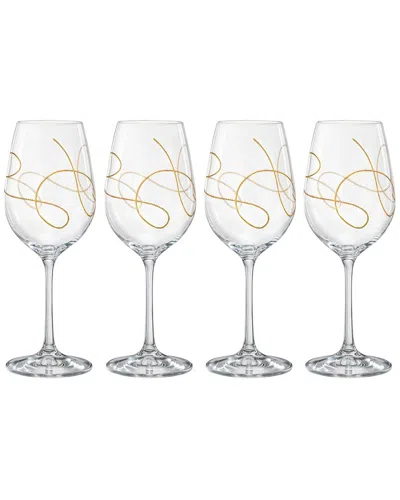 Barski European Lead-free Crystalline Wine Goblets Set Of 4 In Transparent