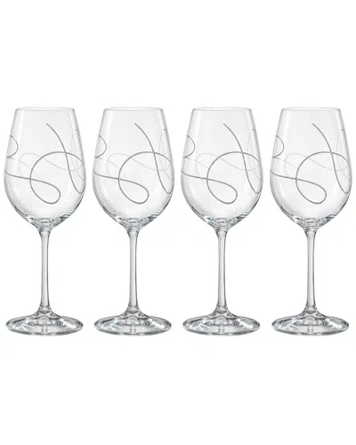 Barski European Lead-free Crystalline Wine Goblets Set Of 4 In Clear