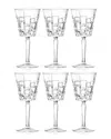 Barski European Wine Glass Goblets Set Of 6 In Clear