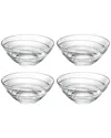 Barski Glass 16oz Bowls Set Of 4 In Clear