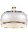 Barski Glass Cake Dome In Transparent