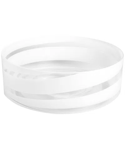 Barski Glass Decorative Bowl In White