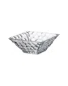 Barski Glass Large Square Pebbled Bowl