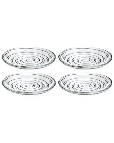 Barski Glass Salad Plates Set Of 4 In Clear