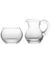 Barski Glass Sugar And Creamer Serving Set In Clear
