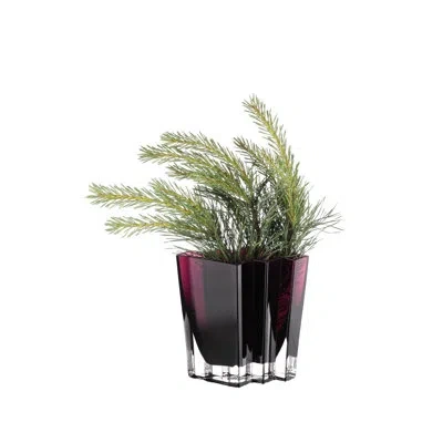 Barski Glass - Vase - Chevron Design - Heavy Durable - Made In Europe - By  In Burgundy