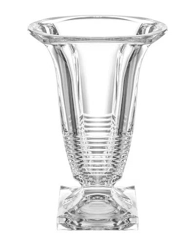 Barski Handmade 11.25in Cut Crystal Footed Vase