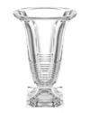 Barski Handmade 11.25in Cut Crystal Footed Vase