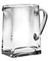 Barski Rectangle Large Glass Pitcher With Handle In Clear