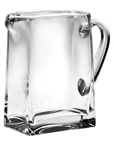 Barski Handmade 43oz Rectangle Glass Pitcher In Clear