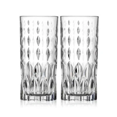 Barski Highball Glass - Drinking Glasses - Set Of 2 - Bar Glassware, 13 oz In Clear