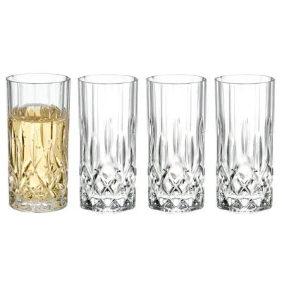 Barski Highball Glass - Drinking Glasses - Set Of 4 -13 oz In Clear