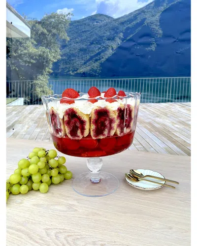 Barski Large Trifle Bowl With Scallop Design