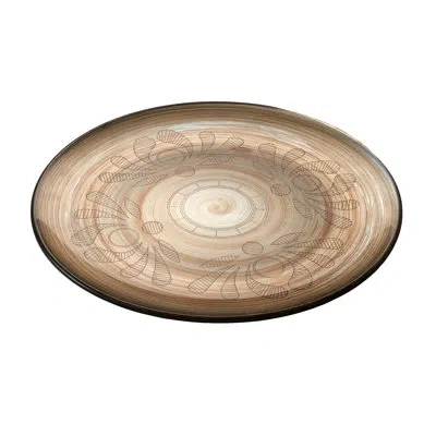 Barski Majestic Gift High Quality 13" Dinner Plate In Brown