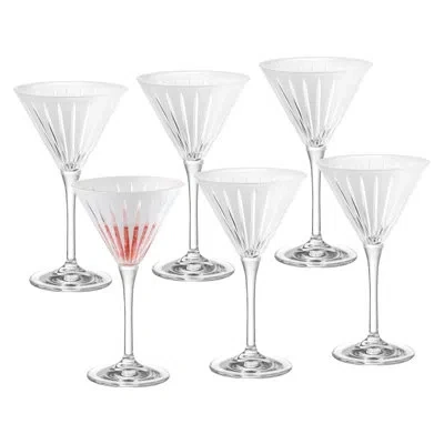 Barski Martini Cocktail Glass - Opal White - Stemmed Champagne Glasses -  Cocktails - Margarita - Set Of 6 