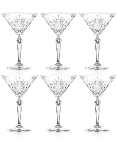 Barski Martini Glasses Set Of 6 - 6oz In Transparent