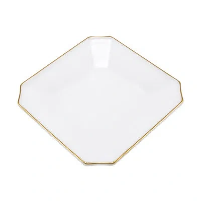 Barski Plates - Glass  - With Rim - For Dinner  - Salad - Entrée - Made In Europe - By  In White