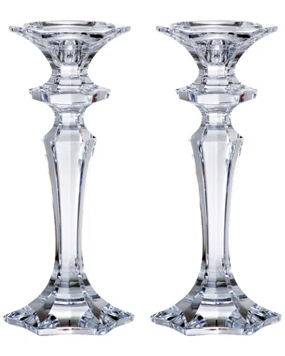 Barski Set Of 2 Crystalline 10in Candlesticks