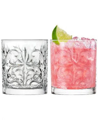 Barski Set Of 2 Dof Tumbler Glasses In Transparent
