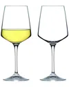 Barski Set Of 2 Luminous 13oz Wine Glasses In Transparent