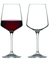 Barski Set Of 2 Luminous 15oz Wine Glasses In Transparent