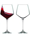 Barski Set Of 2 Luminous 24oz Wine Glasses In Transparent