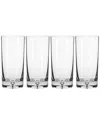Barski Set Of 4 Crystal Highball Tumbler Glasses