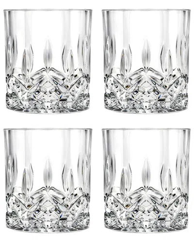 Barski Set Of 4 Double Old Fashioned Glasses In Transparent