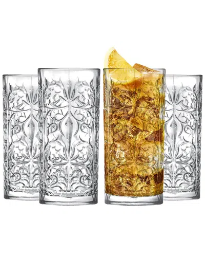 Barski Set Of 4 Highball Glasses In Transparent