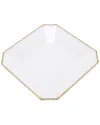 Barski Set Of 4 Square Plates With Rim In White