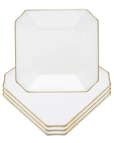 Barski Set Of 4 Square Plates With Rim