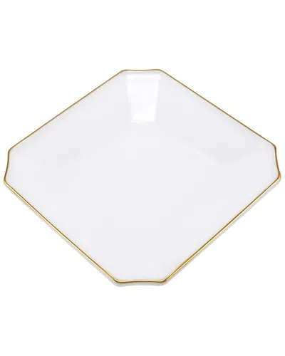 Barski Set Of 4 Square Plates With Rim In White