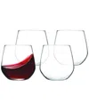 Barski Set Of 4 Stemless Wine Glasses