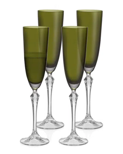BARSKI BARSKI SET OF 4 VIVID 7OZ CHAMPAGNE FLUTES