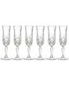 Barski Set Of 6 4.4oz Champagne Flutes In Clear