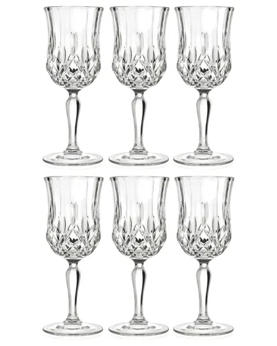 Barski Set Of 6 7.75oz Goblets In Transparent