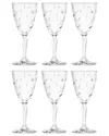 Barski Set Of 6 9.5oz Goblets In Clear