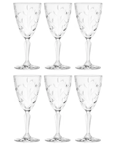 Barski Set Of 6 9.5oz Goblets In Clear